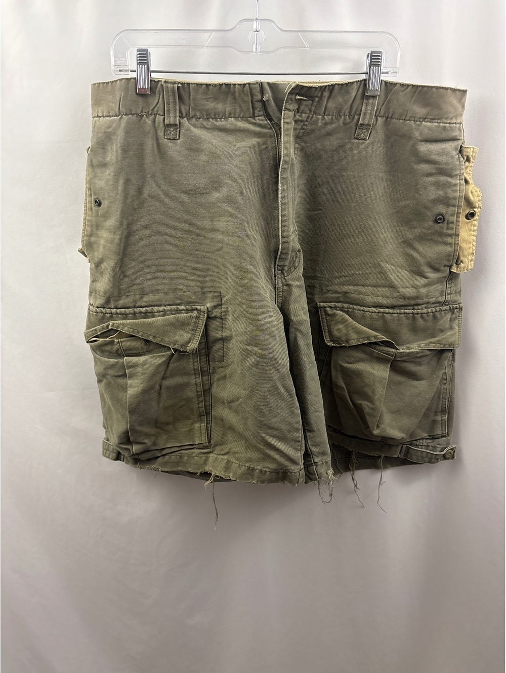 Vintage American Eagle Cargo Shorts Mens 36 Olive Green Military Supply Y2K